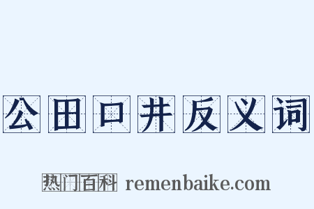 公田口井反义词是什么意思的图片